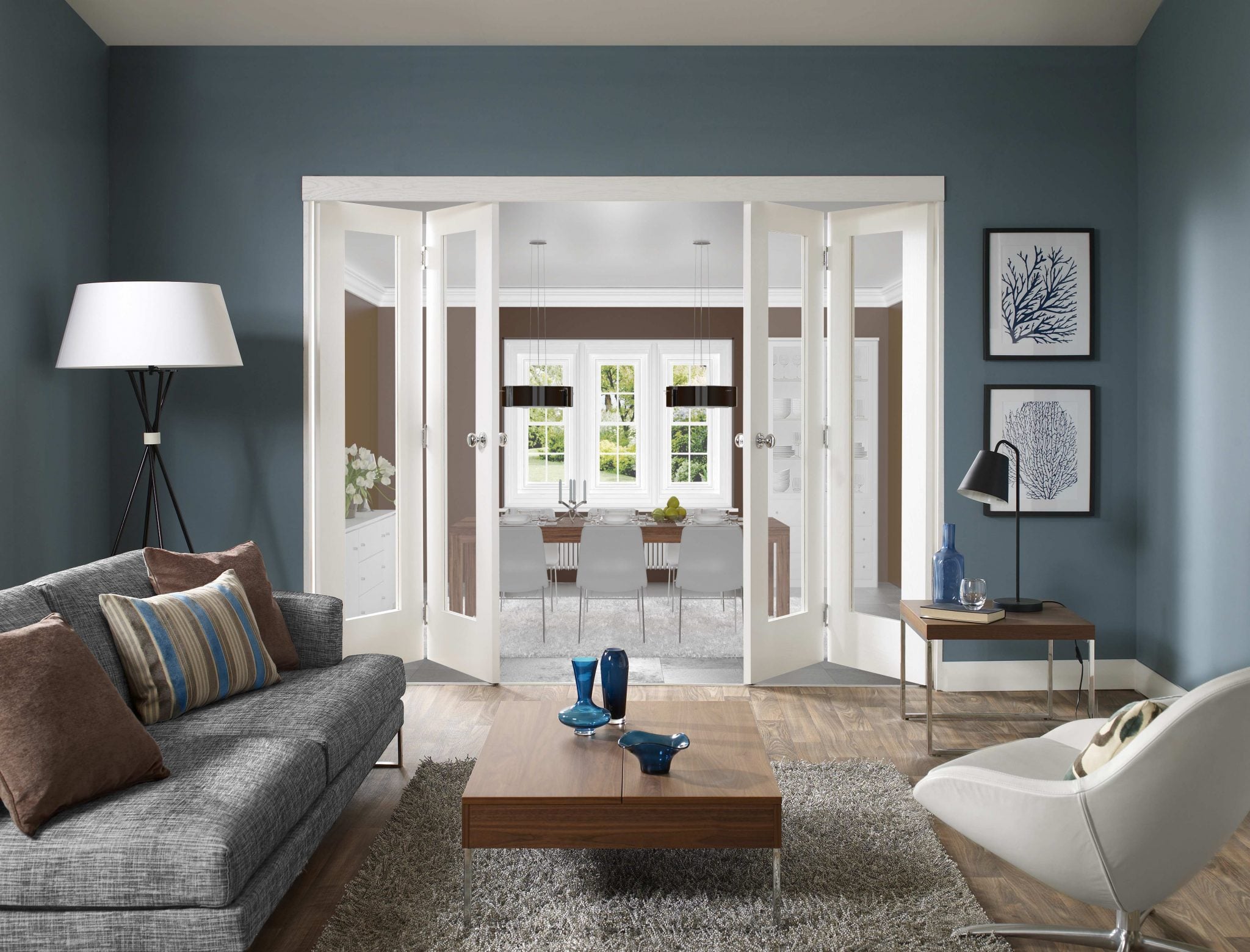Oak Bi Fold Doors Oxley Dining To Living Room 