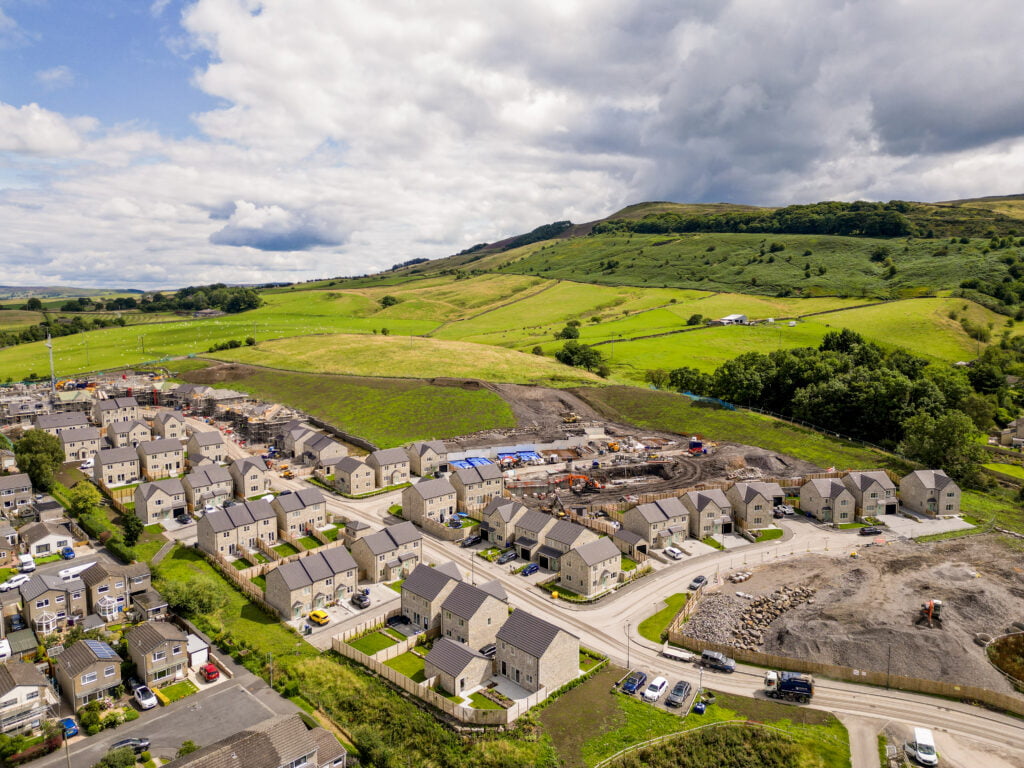 An aerial view of the Alders August 2023